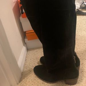 Suede Knee High Boots